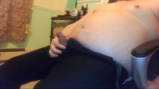 Cumming after work - Chubby-Guy