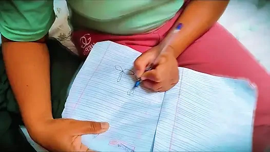 village girl gose to tution but is punished by the teacher for not completing her homework, and Fuck her tight pussy by teacher,