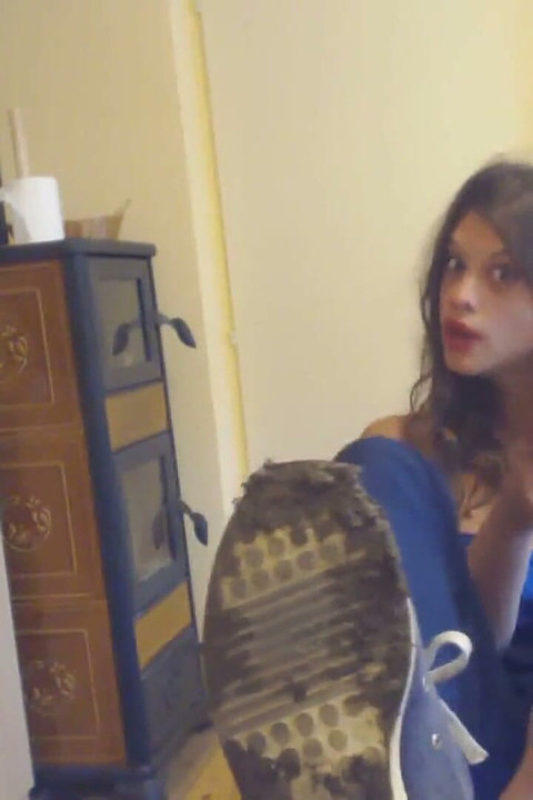 Teen goddess wants you to clean her dirty sneakers