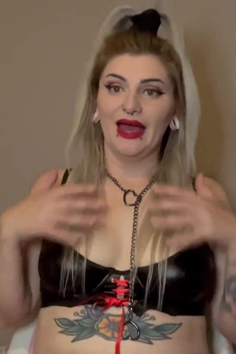 Cute Goth Girl Cant Stop Burping During Vlog