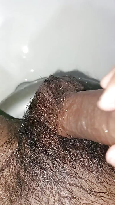 Penis Cleaning while bathing