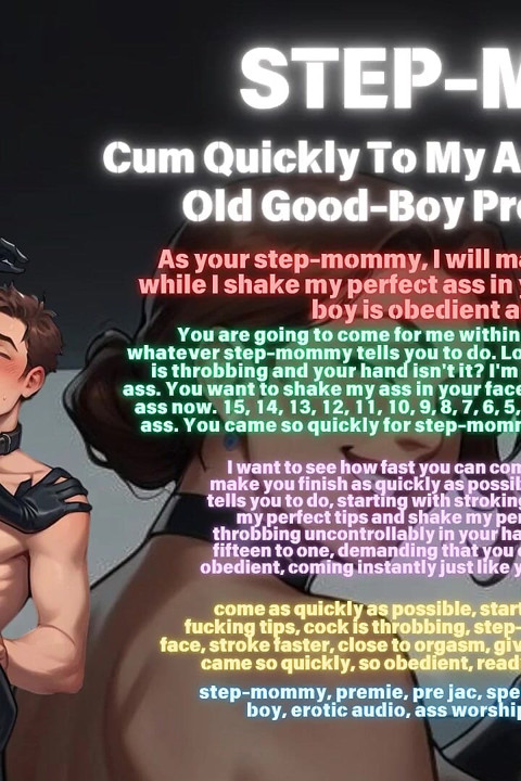 Ai Step-mommy Femdom Audo Session: Cum Quickly to My Ass Claps My Good-boy Premature Ejaculator.