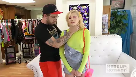 Cute blonde teen Carolina Sweets gets fucked hard