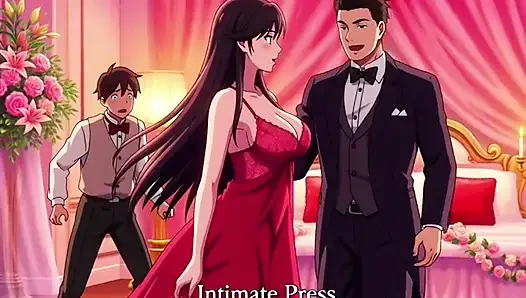 Wedding night bride secretly fucks groomsmen while groom waits