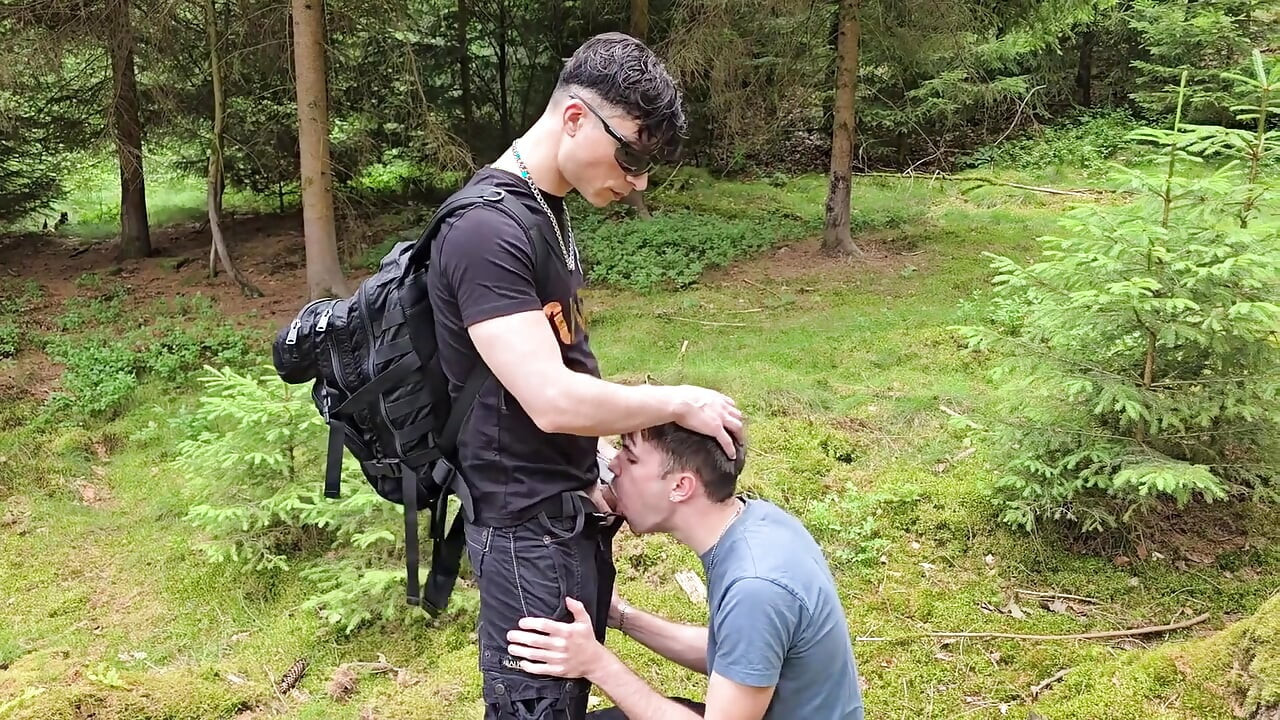 I Throat-fucked My Gay Slut and Railed Him Bareback in the Woods Till My Cock Shot a Cum Load.