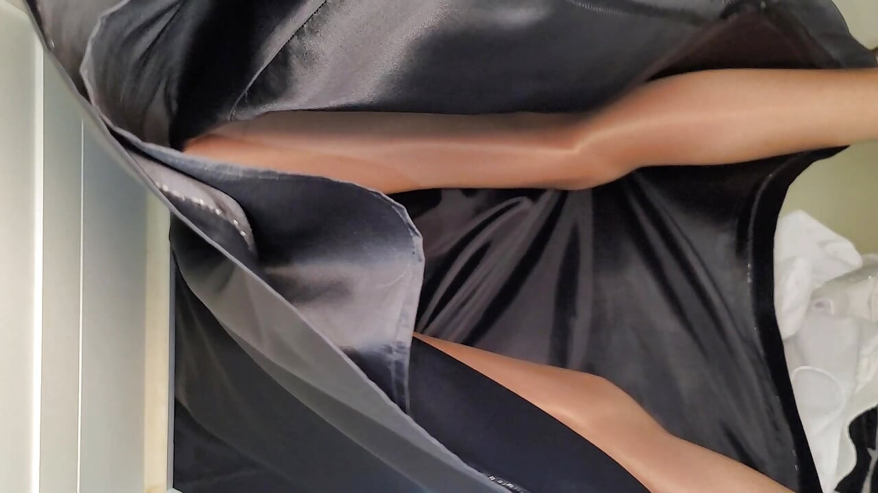 Long satin lined formal skirt