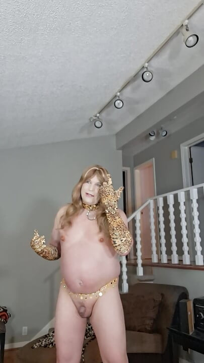 Getting nude with high heels and gloves!