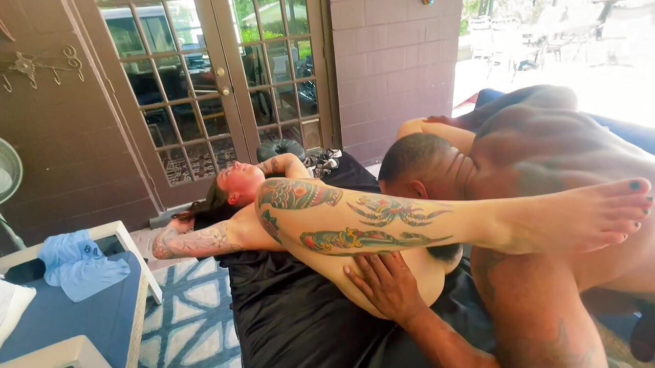 Hotwife Gets Naughty Massage by BBC Swallows All My Cum