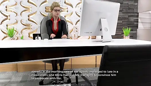 Aşağı taşınma: iki lezbiyen, amcık yalama, ofiste birden fazla orgazm ep.37