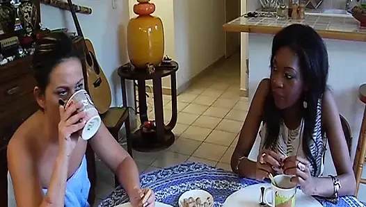 Cewek semok kulit hitam asal perancis lagi asik muasin memeknya pakai mainan seks
