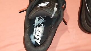 Cumming inside his wife's Nike Air Max with fleshlight