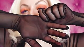 ASMR: gants en maille (pas de conversation), MILF sexy, lentement, vidéo SFW par Arya Grander