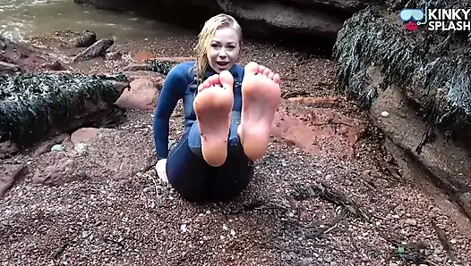 Salty Wetsuit Toe Sucking Slut