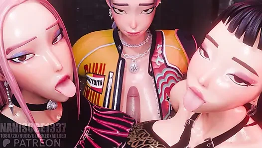 Rumi Mira, Тройной трах Zoey Huntrix, 3D