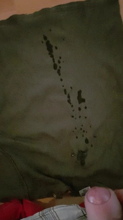 cum on shirt
