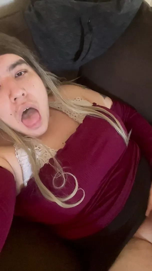 Sissy Angela touching herself