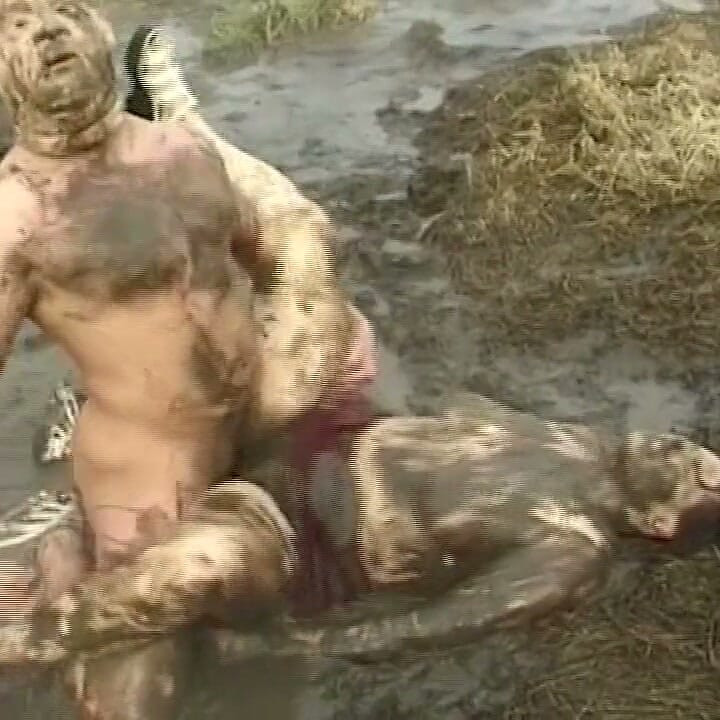 Mature Brunette MILF Gets Fucked Hard in Mud