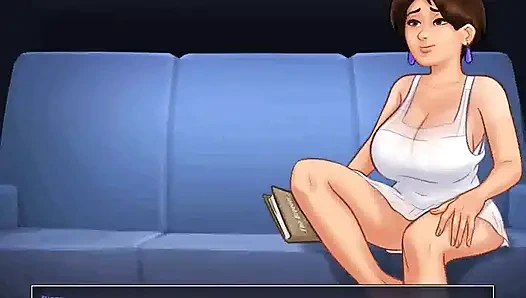 Summertime saga: cougar MILF caught a guy with his big dick in his hands ep 153