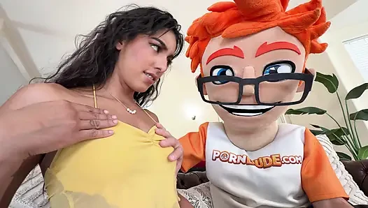 I Watched Small Tits Claire Black Bounce Naked on My Cock in PornDudeCasting