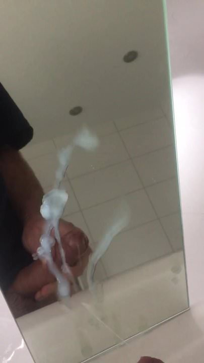 Cumshot on mirror
