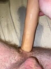 First time trying massive dildo In my ass