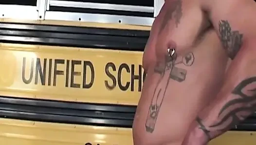 Blonde Hottie Takes Throbbing Cock Deep in Ass on Bus