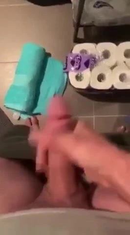 Wanking after a shower