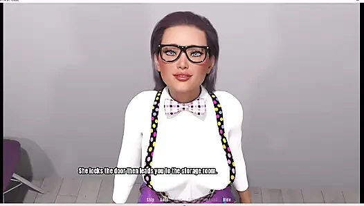 Nenek gameplay rumah gadis cosplay ditampar