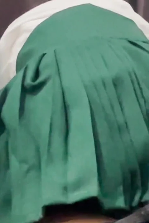 African Teen Bitch in Uniform. Fucks Cowgirl After School