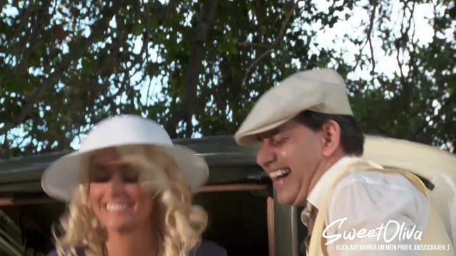 outdoor fuck vintage style, hot blonde milf loves big cock