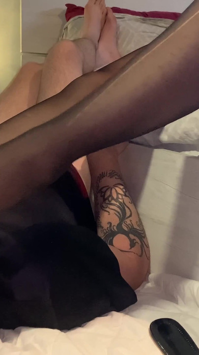 My Slave Is so Submissive to Me That He Licks His Feet and Sucks