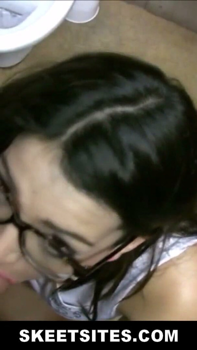 Young Petite Latina Teen Paid Cash In Library Bathroom, POV | Clip 1