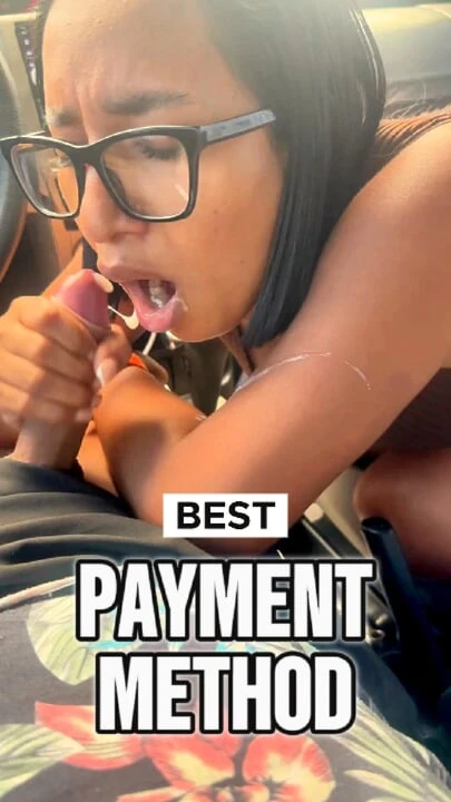 I pay the Uber with blowjob and he cums on my face
