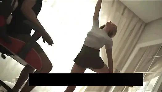 18 plus zierliche stiefschwester tanzbewegung wird zu trockenem humpendem chinesischem schwanz