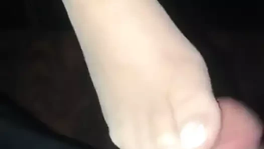 Pantyhose footfuck