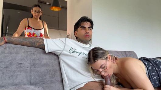MILF neglects her boyfriend while her stepdaughter fucks him behind her back