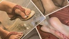 Cum hołd - seksowne stopy żony