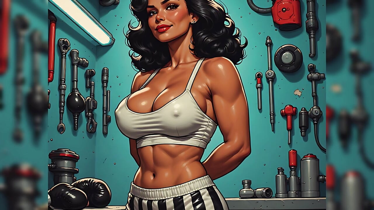 Sexy vrouwen boxercise kunst