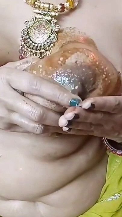 Secretly Watched The Beautiful Indian Stepmother Massaging Her Large Breasts With Oil And Chocolate. Dirty Talk In Hindi. | Clip 2