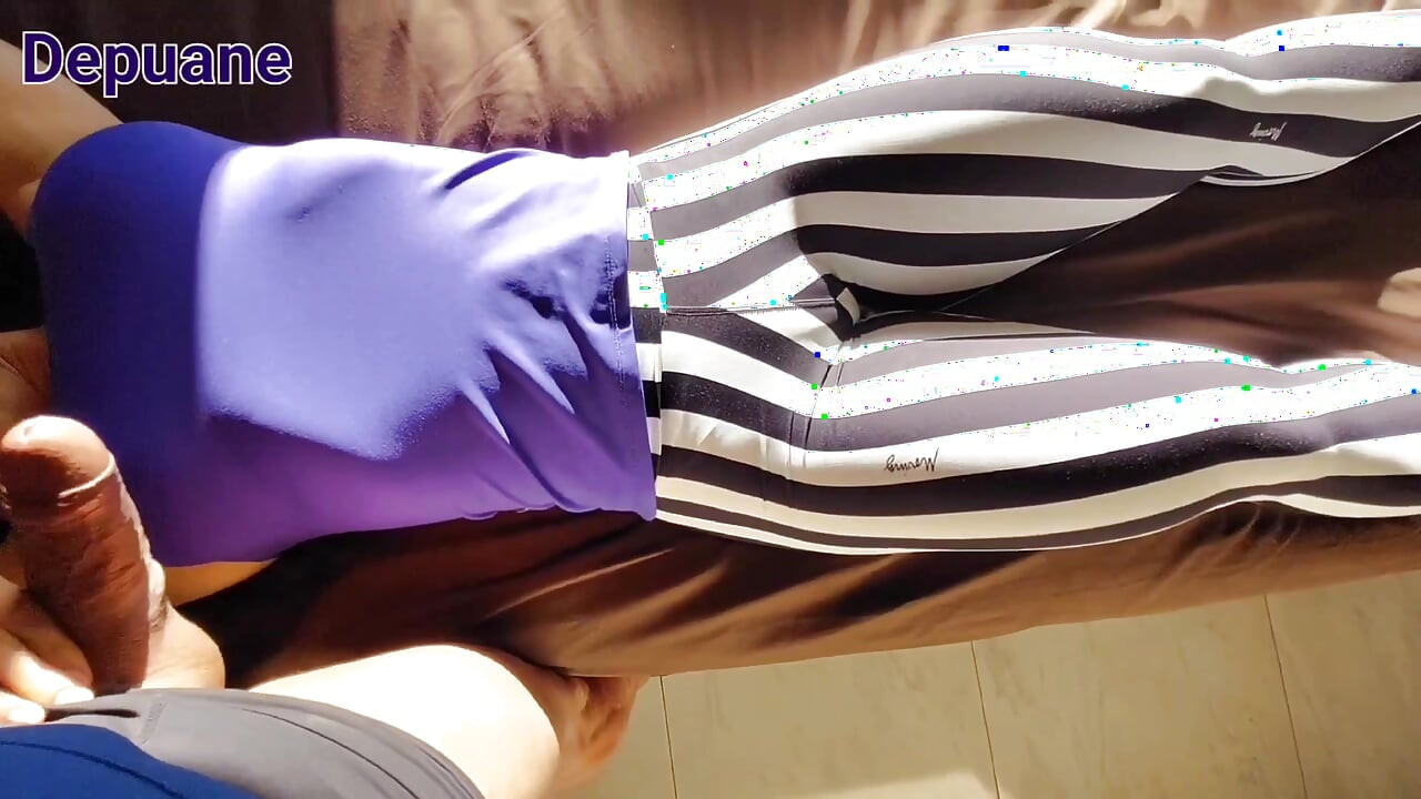 Caught Step Sis in Tight Yoga Pants - POV big ass worship, oral tease and dry humping.