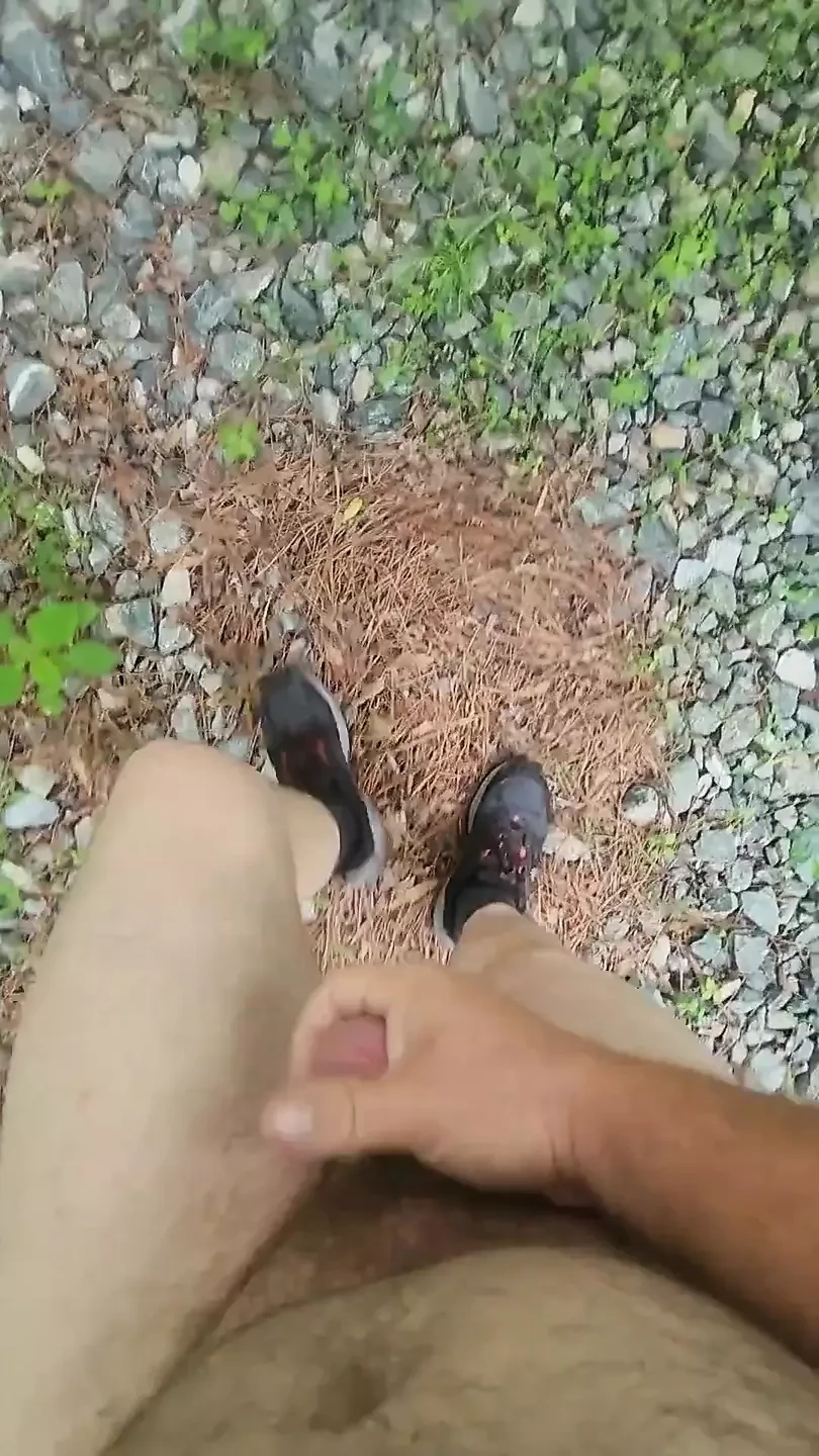 Naked and Jerking in a Random Driveway