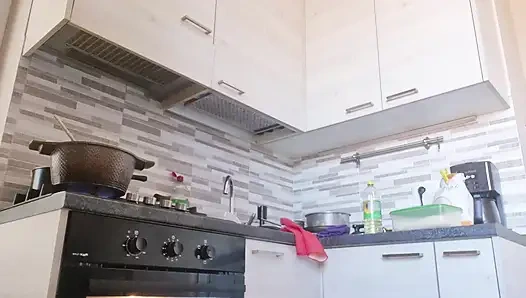 Naughty Hottie in the Kitchen