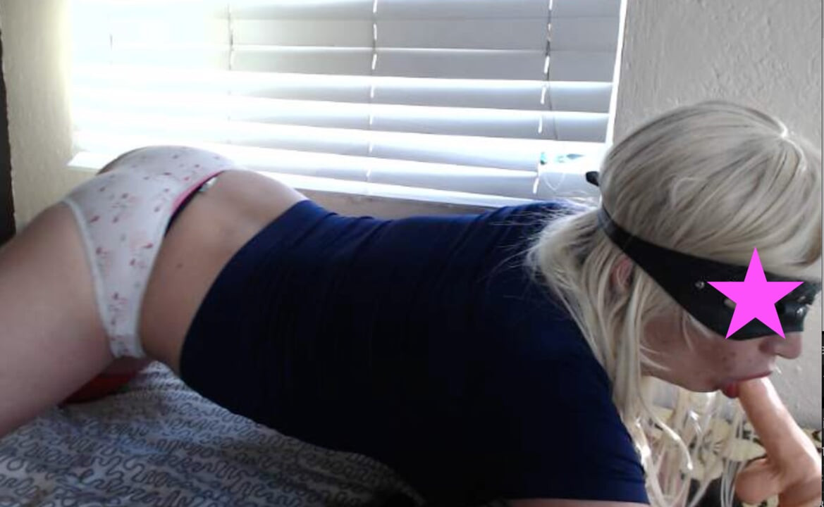 Yes, sucking a dildo