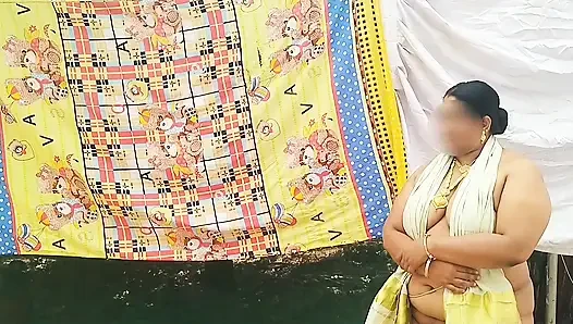 Traditional style in white Indian dressed  cutie showing her sexy body, completely nude