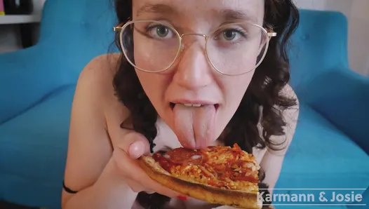 CUMINO'S PIZZA: Italian guy gets mad at Irish Slut after she brings  back home american pizza