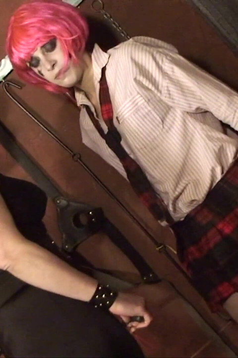 Small titted colored hair skank is submissive to her lezdom lady for some BDSM play
