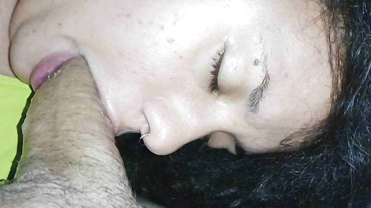 The best slow-motion POV: she takes it deep down her throat for the best blowjob ever.