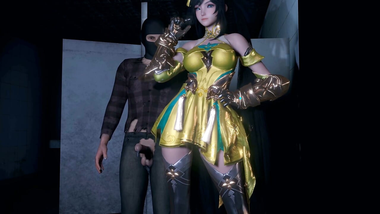 3D Big Boobs Cosplay Slut Cheating with Big Dick in Bathroom
