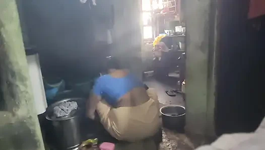 Hot women in bathroom show his body