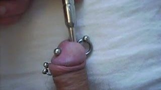Enchimento do buraco do pênis usando um 8mm x 140mm com uma extremidade esférica de 10mm